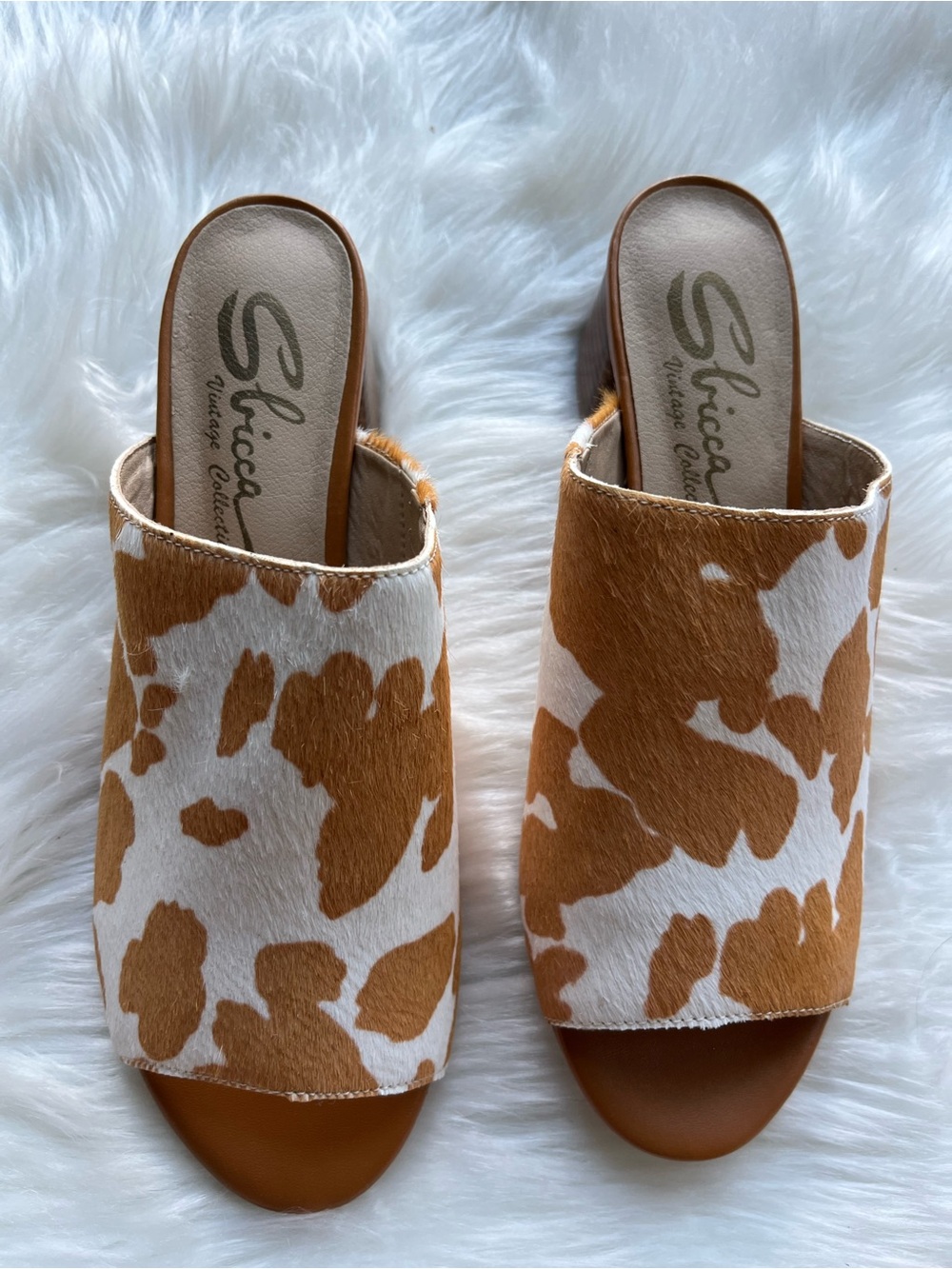 Sbicca Women's Richwood Sandal Calf Fur Mule Slides Size 8 - Picture 3 of 12
